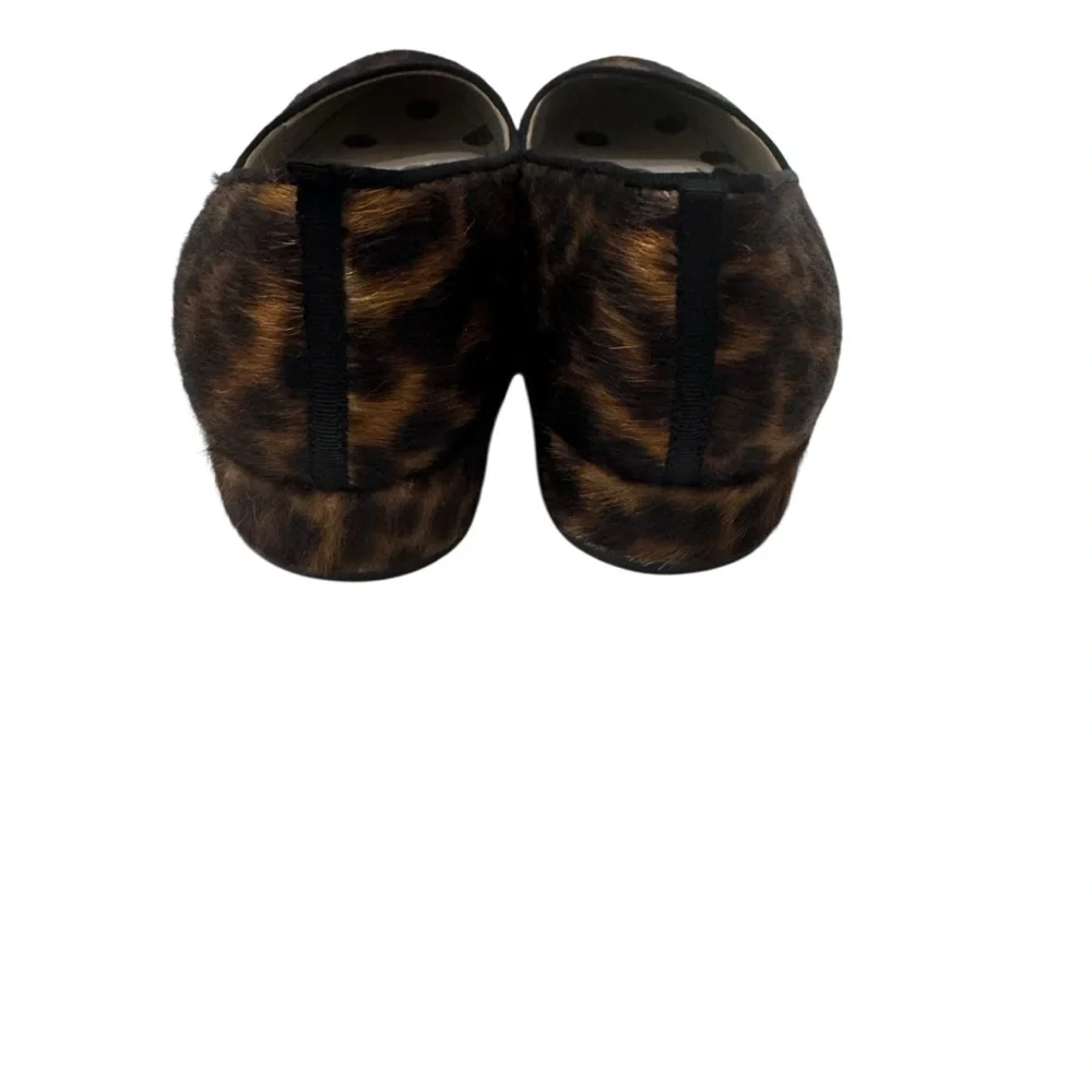 Boden Calf Hair Leopard‎ Print Almond Toe Flats Loafer Sz 6